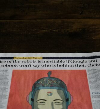 a newspaper with a picture of a woman on it